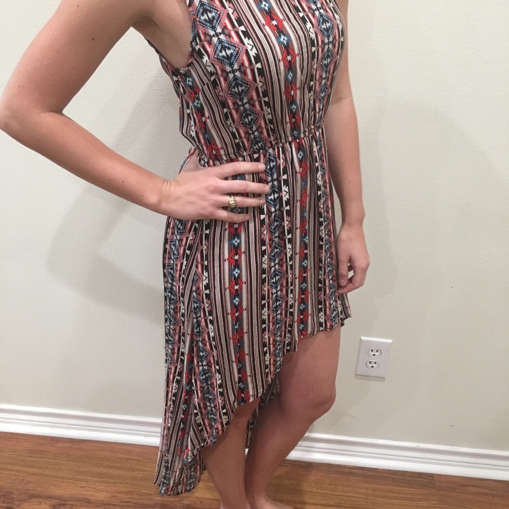 Tribal Print Hi-Lo Dress. Size Small.